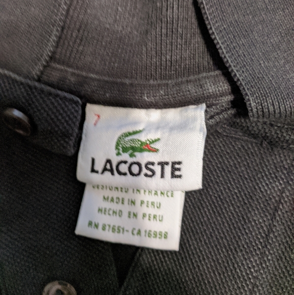 Lacoste black polo shirt size XL - Picture 3 of 5